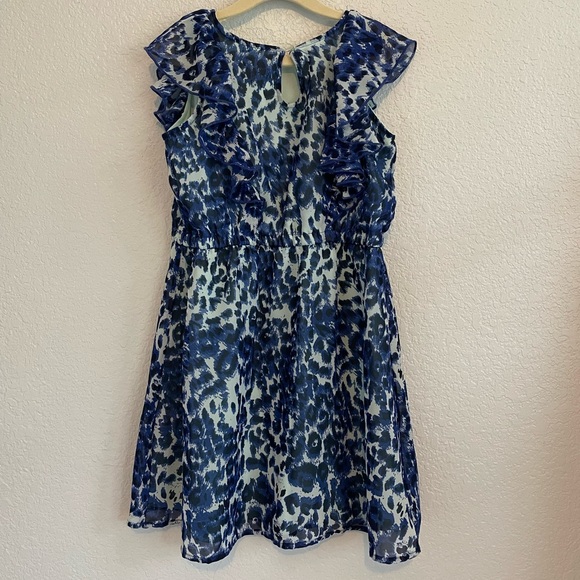 ABS Kids Blue Leopard Dress - Picture 4 of 5